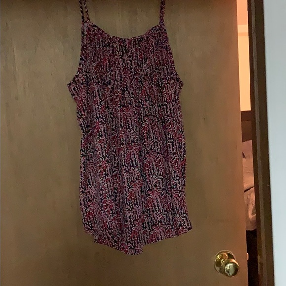 LOFT Tops - LOFT Black/Pink/Red Floral Tank